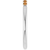 Sterling Silver Natural Citrine Stackable Ring