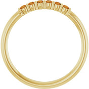 14K Yellow Natural Citrine Stackable Ring