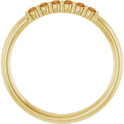 14K Yellow Natural Citrine Stackable Ring