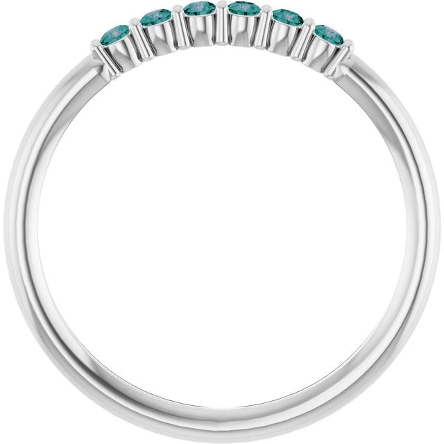 Sterling Silver Natural Alexandrite Stackable Ring