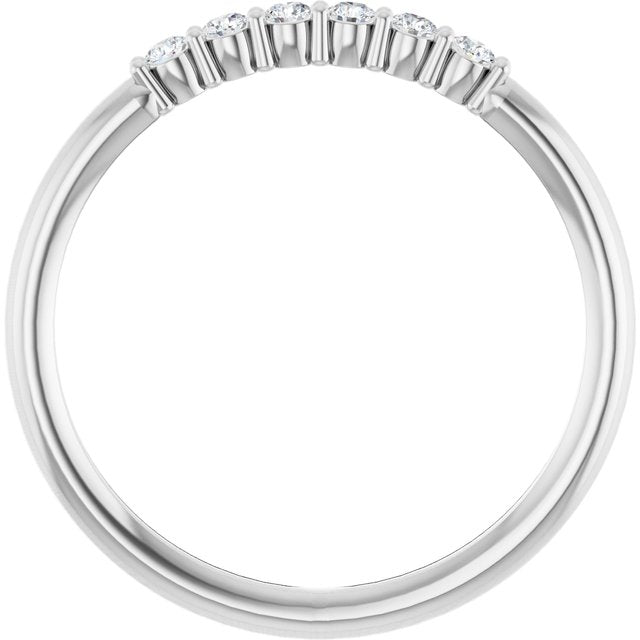 Sterling Silver 1/8 CTW Natural Diamond Stackable Ring