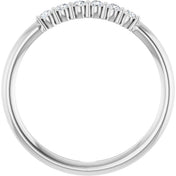 Platinum 1/8 CTW Natural Diamond Stackable Ring