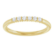 14K Yellow 1/8 CTW Natural Diamond Stackable Ring