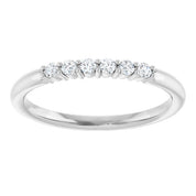 Sterling Silver 1/8 CTW Natural Diamond Stackable Ring