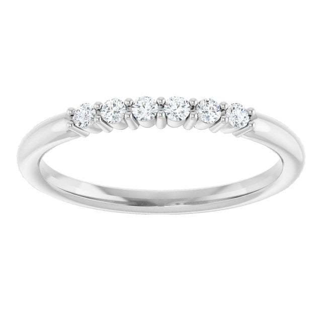 Sterling Silver 1/8 CTW Natural Diamond Stackable Ring