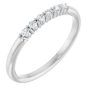 Platinum 1/8 CTW Natural Diamond Stackable Ring
