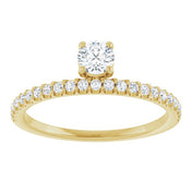 14K Yellow 1/2 CTW Natural Diamond Stackable Ring