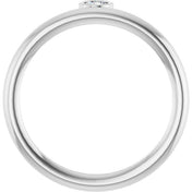 Platinum 1/10 CT Natural Diamond Stackable Ring