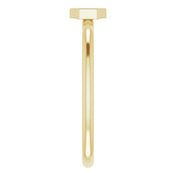 14K Yellow .06 CTW Natural Diamond Hexagon Stackable Ring
