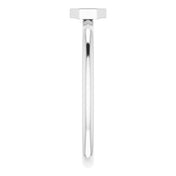 Platinum .06 CTW Natural Diamond Hexagon Stackable Ring