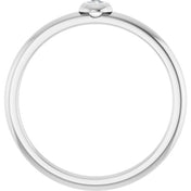 Platinum .03 CTW Natural Diamond Stackable Ring