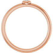 14K Rose .03 CTW Natural Diamond Stackable Ring