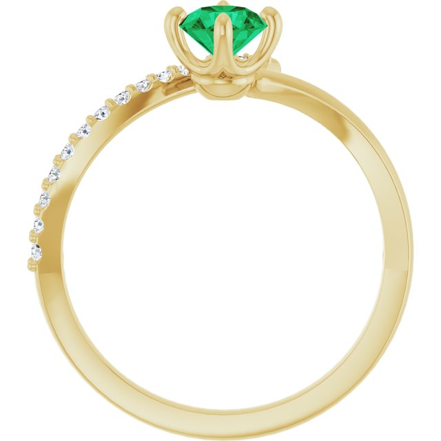 10 CTW Natural Diamond Bypass Ring