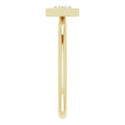 14K Yellow .06 CTW Natural Diamond Stackable Geometric Ring