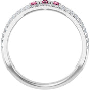 Platinum Natural Pink Tourmaline & 1/4 CTW Natural Diamond Ring