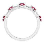 Diamond and Gemstone Crown Ring with Natural Diamonds Series 71974
