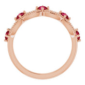 Diamond and Gemstone Crown Ring with Natural Diamonds Series 71974