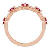 Diamond and Gemstone Crown Ring with Natural Diamonds Series 71974