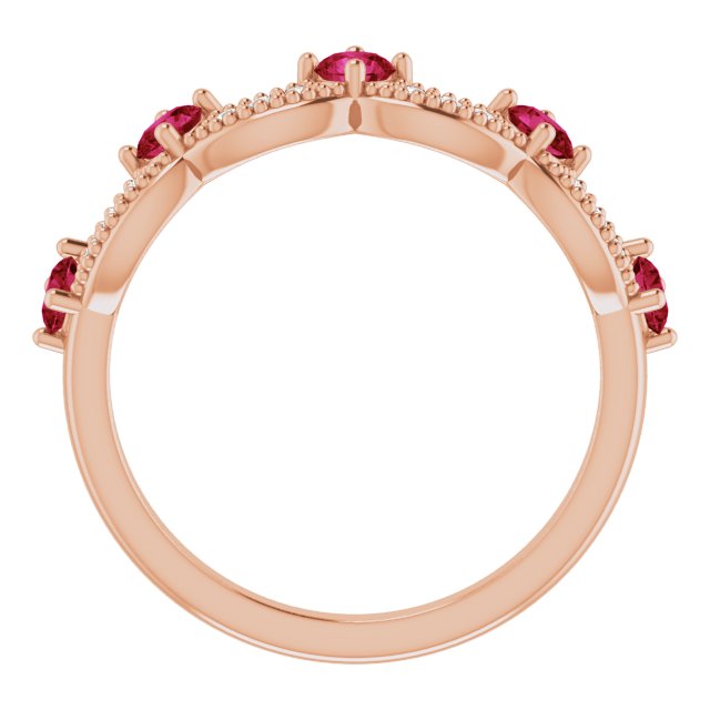 Diamond and Gemstone Crown Ring with Natural Diamonds Series 71974