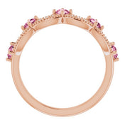 Diamond and Gemstone Crown Ring with Natural Diamonds Series 71974