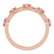 Diamond and Gemstone Crown Ring with Natural Diamonds Series 71974