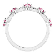Diamond and Gemstone Crown Ring with Natural Diamonds Series 71974