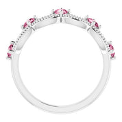 Diamond and Gemstone Crown Ring with Natural Diamonds Series 71974