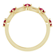 Diamond and Gemstone Crown Ring with Natural Diamonds Series 71974
