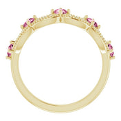 Diamond and Gemstone Crown Ring with Natural Diamonds Series 71974