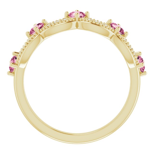 Diamond and Gemstone Crown Ring with Natural Diamonds Series 71974