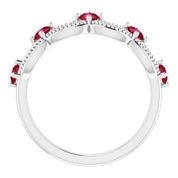 Diamond and Gemstone Crown Ring with Natural Diamonds Series 71974