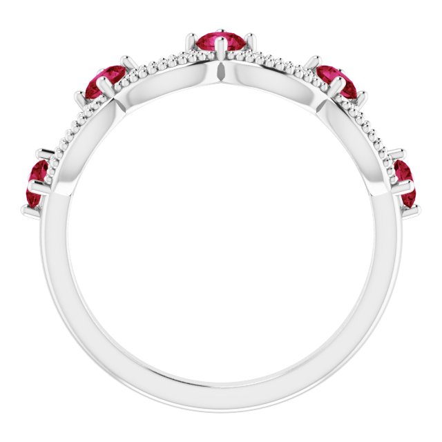 Diamond and Gemstone Crown Ring with Natural Diamonds Series 71974