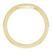 14K Yellow 1/6 CTW Natural Diamond Stackable V Ring