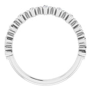Platinum 1/6 CTW Natural Diamond Stackable Clover Ring