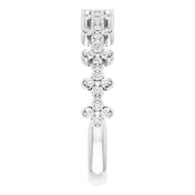 Platinum 1/6 CTW Natural Diamond Stackable Clover Ring