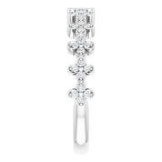 Platinum 1/6 CTW Natural Diamond Stackable Clover Ring