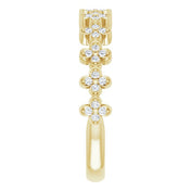 14K Yellow 1/6 CTW Natural Diamond Stackable Clover Ring
