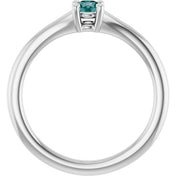 Platinum Lab-Grown Alexandrite Youth Solitaire Ring