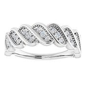 Platinum 1/4 CTW Natural Diamond Stackable Ring