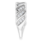 Sterling Silver 1/4 CTW Natural Diamond Stackable Ring