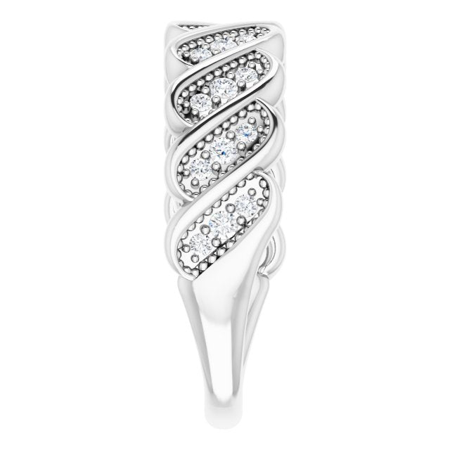 Sterling Silver 1/4 CTW Natural Diamond Stackable Ring