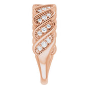 14K Rose 1/4 CTW Natural Diamond Stackable Ring
