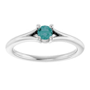 Sterling Silver Lab-Grown Alexandrite Youth Solitaire Ring