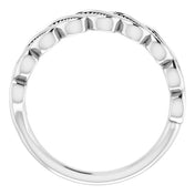 Platinum 1/4 CTW Natural Diamond Stackable Ring