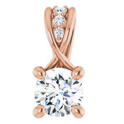 14K Rose 1/4 CTW Lab-Grown Diamond Pendant
