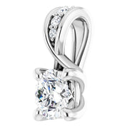 14K White 1/4 CTW Lab-Grown Diamond Pendant