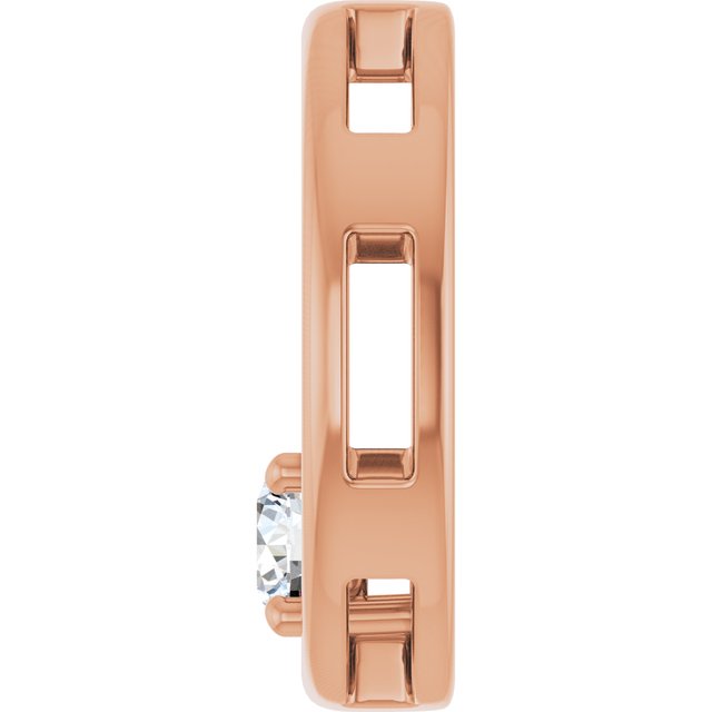 14K Rose 1/4 CT Lab-Grown Diamond Pendant