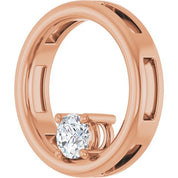 14K Rose 1/4 CT Lab-Grown Diamond Pendant