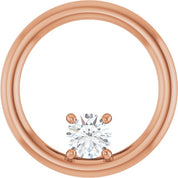 14K Rose 1/4 CT Lab-Grown Diamond Pendant