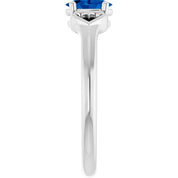 Sterling Silver Natural Blue Sapphire Youth Heart Ring